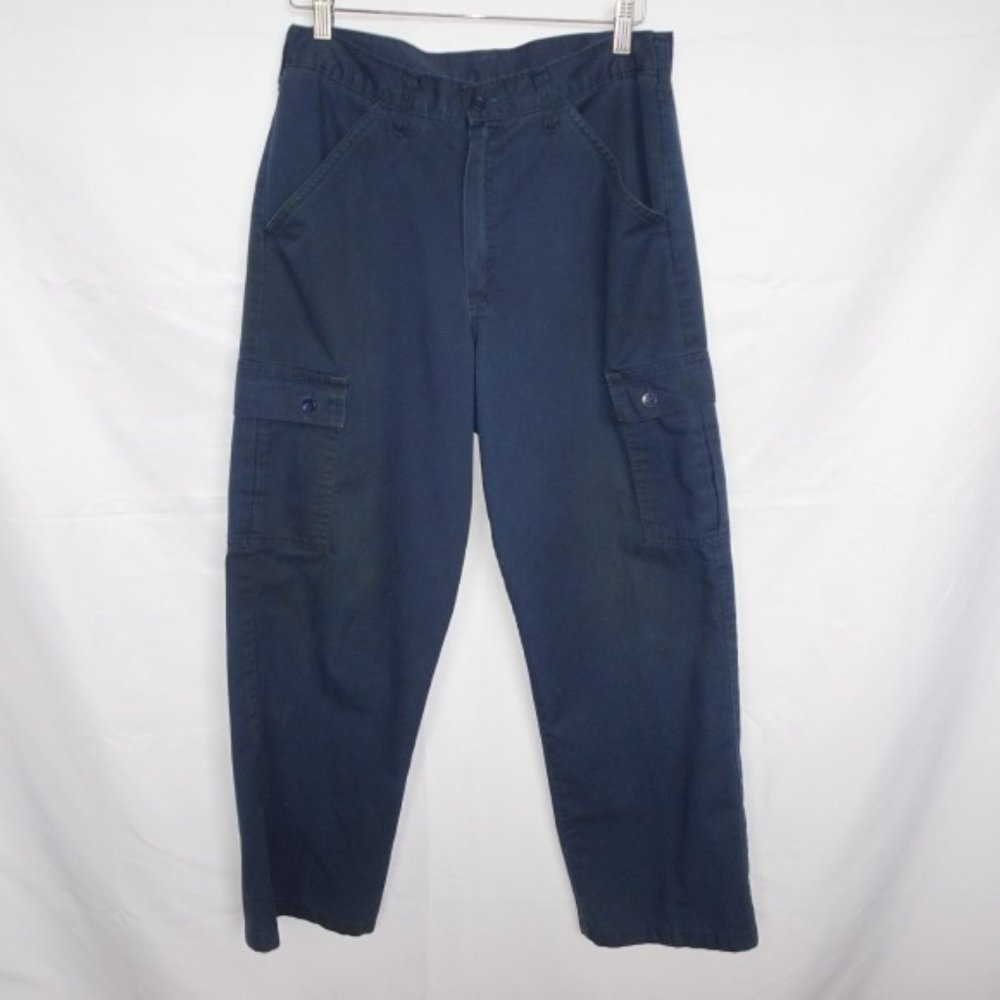 Vintage Navy Cargo Cotton Pants